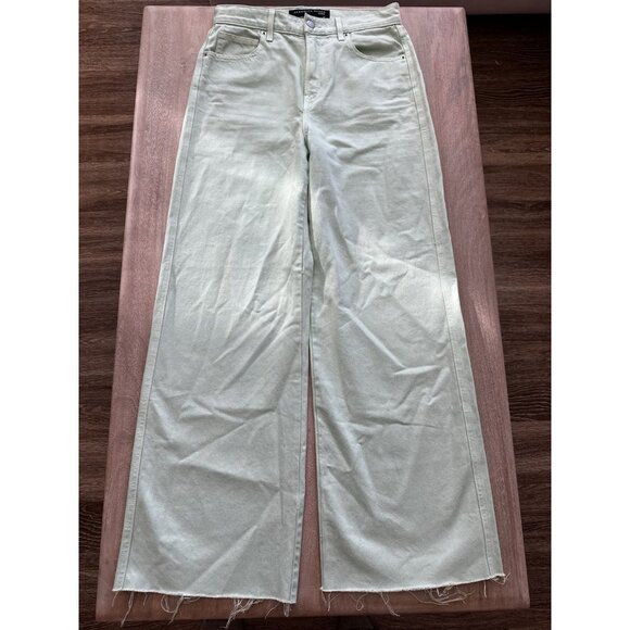 Veronica Beard Taylor Wide-Leg Jean Pistachio Green Size 27 - Picture 3 of 10